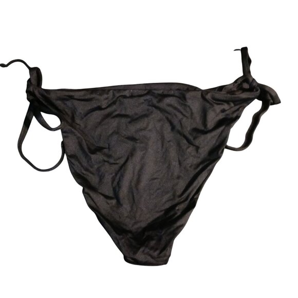 NEW Aqua Swim XL Stretch String Bikini Bottoms Black & Red Adjustable Ties 2PC - Picture 3 of 16